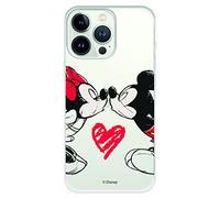 Custodia ufficiale Disney Mickey e Minnie Kiss per iPhone 13 Pro, custodia flessibile in silicone con licenza ufficiale Disney per iPhone 13 Pro