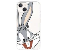 Custodia ufficiale per iPhone 14 di Looney Tunes, Bugs Bunny in silhouette trasparente per proteggere il tuo cellulare. Cover in silicone flessibile con licenza ufficiale di Looney Tunes