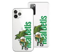 Custodia ufficiale Real Betis Balompié Real Betis Mascotta iPhone 13 Mini | Licenza ufficiale Real Betis Balompié · Scudo verde bianco · Silicone trasparente antiurto