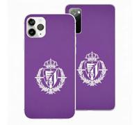 Custodia ufficiale Real Valladolid CF Essenza Bianquivioleta iPhone 12 Mini | Licenza ufficiale Real Valladolid CF · Eterno 1984 · Silicone trasparente antiurto