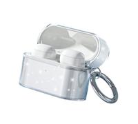 Custodia ultra sottile in TPU per Sony WF-1000XM6, con assorbimento della pressione negativa, trasparente, antiurto, antipolvere, supporta la ricarica wireless, anti-impronte (trasparente con