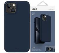 Custodia Uniq Lino per Iphone 14 Blu/Blu marino
