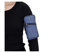Custodia universale per cellulare per schermo da 6,5 pollici, custodia per telefono di grande capacità, custodia per telefono sportiva a mano, borsa da braccio con cerniera (colore: blu, dimensioni: 1