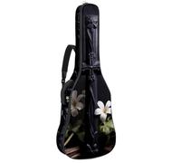 Custodia universale per chitarra acustica, con scomparto per accessori, impermeabile, con protezione migliorata, tasche multiple, croce pasquale nera, Multicolore, 42.9x16.9x4.7 in, Borsa per chitarra