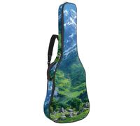 Custodia universale per chitarra acustica da 40/41/42", con scomparto per accessori, impermeabile, motivo montagne, Multicolore, 42.9x16.9x4.7 in, Borsa per chitarra