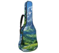 Custodia universale per chitarra acustica da 40/41/42", impermeabile, con tasche multiple, motivo montagne, Multicolore, 42.9x16.9x4.7 in, Borsa per chitarra