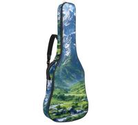 Custodia universale per chitarra acustica da 40/41/42 pollici, custodia impermeabile con tasche multiple, motivo montagne, Multicolore, 42.9x16.9x4.7 in, Borsa per chitarra