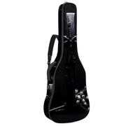 Custodia universale per chitarra acustica, impermeabile, con tasche multiple, 12,9 x 46,9 x 4,7 pollici, croce nera pasquale, Multicolore, 42.9x16.9x4.7 in, Borsa per chitarra