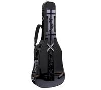 Custodia universale per chitarra, impermeabile, con tasche multiple, 42,9 x 16,9 x 4,7 pollici, croce nera pasquale, Multicolore, 42.9x16.9x4.7 in, Borsa per chitarra