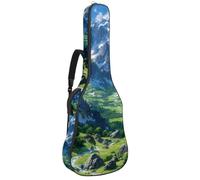 Custodia universale per chitarra, impermeabile, per chitarra acustica da 40/41/42", con scomparto per accessori e strato protettivo, motivo montagne, Multicolore, 42.9x16.9x4.7 in, Borsa per chitarra