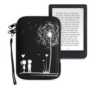 kwmobile Custodia Universale per eReader - Copertina in Neoprene Bianco/Nero con Chiusura a Zip - Misura 17 x 12 x 2 cm - Astuccio portatablet