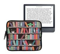 kwmobile Custodia Universale per eReader - Copertina in Neoprene Blu/Verde/Fucsia con Chiusura a Zip - Misura - Astuccio portatablet
