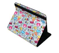 Custodia universale stampata bianca SilverHT Cool Ice Pop per tablet da 9" a 11"