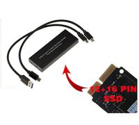 KALEA-INFORMATIQUE Custodia USB 3.0 A o C per SSD MACBOOCK PCIe. Chipset PLX. Mac 2013 2014 2015 2016 2017 2018 2019 2020 nel Formato a 12+16 Punti