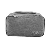 Custodia USB per organizer da viaggio portatile, custodia impermeabile per reggiseno, calzini e biancheria intima (Grigio)