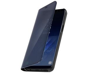 Custodia Valvola Traslucida Per Effetto Specchio Nero Samsung Galaxy S8 -