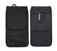 Custodia verticale in nylon con clip per cintura, colore nero, per Brondi Amico Vero 4G DOOGEE Note 58 Pro Blackview Shark 9 Wave 8 8C Smartphone Holster con passante per cintura e gancio (XL)