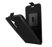 Custodia verticale per A54 5G con porta-carte linguetta magnetica nera