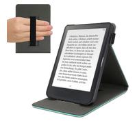 kwmobile Custodia Verticale Compatibile con Kobo Clara HD - Cover con Fascia Mano e leggìo - Case Custodia e-Reader Flip