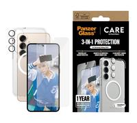 Custodia + Vetro per Galaxy S25 Plus PanzerGlass Flagship 3in1 - trasparente