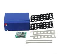 Custodia vuota per confezione da 12 V 7 Ah con supporto 3 x 7 e strisce di nichel per utensili elettrici fai da te, colore verde (blu)