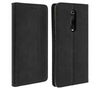 Custodia per Xiaomi Mi 9T Effetto Invecchiato Porta Carte Supporto - Nero