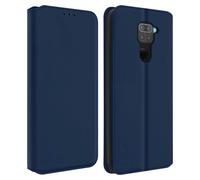 Custodia Xiaomi Redmi Note 9 Portacarte Funzione Supporto Similpelle Liscia blu
