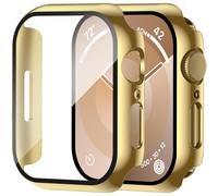 Custodia XiHAMA2Pack con protezione per schermo in vetro temperato integrata, compatibile con Apple Watch Series 10, custodia rigida in PC, copertura