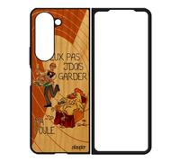 Custodia Z Fold 5 in legno silicone non posso tenere la mia gallina smartphone di protezione morbida drole divertente per Samsung Galaxy