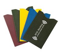 Custodie con blocco RFID, confezione da 5 pezzi, 5 colori, certificazione TÜV, protezione antifurto per carte di credito, RFID e NFC, per prevenire furti di identità per carte di credito, carte di