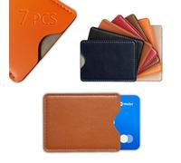 Custodie con blocco RFID universali per viaggi e affari, 7 pezzi multicolore di lusso in pelle per carte di credito proteggono le carte da furti elettronici, supporto per carte di sicurezza sociale