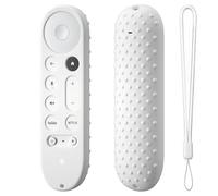 Custodie del telecomando in silicone Coperture protettive per Google TV Streamer 4K TV 2024 per Google GY3LE Controllore remoto (Bianco)