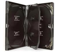 Custodie DVD 6 posti 22mm black nero, Pacco da 50 pezzi BOX35-6