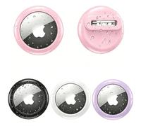 Custodie in silicone adatte per Apple AirTag, confezione da 4 | Nascondiglio impermeabile per airtag per bambini, custodia in silicone con spille di sicurezza, per borsa, bagagli, vestiti