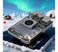 Custodie leggere in acrilico a 5 strati per Raspberry Pi 5, per Raspberry Pi 5B Custodia protettiva attiva (rame nero)