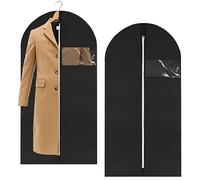 Custodie per Abiti, 2pcs Custodia Porta Abiti, 120 x 60 cm Copri Vestiti per Armadio,Copri Abiti Antitarme,Copri Abit con Cerniera, Copriabiti Antipolvere per Abiti,Camicie,Giacca,Viaggio,Custodia