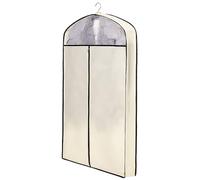 Custodie per Abiti, Buste per Vestiti Grande con Cerniera e Finestra Trasparente Visibile Copriabiti da Armadio per Pelliccia, Visone, Piumino, Cappotto di Cotone(Beige,60x10x110cm/24x4x43in)