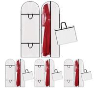 Custodie per Abiti，Copriabiti da Armadio，180 x 60cm ，Borsa Porta Abiti da Viaggio, Impermeabile Custodie Abiti Lunghi con Cerniera, Antipolvere Pieghevole Custodia Abito da Sposa Cappotti