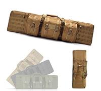 Custodie per Carabine, 95/105/118/140 cm Custodia Doppia per Fucile, Fucile di Canna da Pesca Borsa,Fodero Porta Fucili Imbottito, Resistente e Impermeabile, per Conservare Braccia,Beige-37in/95cm