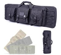 Custodie per Carabine, 95/105/118/140 cm Custodia Doppia per Fucile, Fucile di Canna da Pesca Borsa,Fodero Porta Fucili Imbottito, Resistente e Impermeabile, per Conservare Braccia,Black-42in/106cm