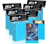 Custodie per carte collezionabili, vestibilità perfetta, opache, morbide, protettive per carte sportive, facili da mescolare e impilare durante il gioco di carte, custodie standard per carte TCG (blu