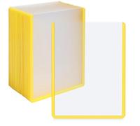 Custodie per carte da 35 pezzi, 7,6 x 10,2 cm, in PVC trasparente, protezioni per il caricamento dall'alto per carte da gioco o da scambio (giallo)