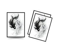 Custodie per carte da collezione MTG, TCG e carte sportive, 100 pezzi, 66 x 92 mm, parte anteriore trasparente e retro lucido, Duality Koi