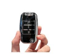 Custodie per chiavi auto TPU Copertura Cassa Chiave Dell'automobile Borsette Fob Per KIA Per RIO 3 K2 K3 K4 K5 Per Sportege Per Picanto Per Optima Per Anima Per Ceed Auto Portachiavi(Svart)
