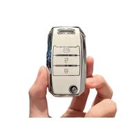 Custodie per chiavi auto TPU Copertura Cassa Chiave Dell'automobile Borsette Fob Per KIA Per RIO 3 K2 K3 K4 K5 Per Sportege Per Picanto Per Optima Per Anima Per Ceed Auto Portachiavi(White)