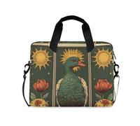 Custodie per computer portatili a tracolla messenger con manico e tracolla 15,6 pollici borsa da trasporto con cerniera Tarocchi anatra pasquale carte vittoriano fantasia uovo