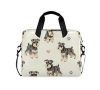 Custodie per computer portatili a tracolla Messenger con maniglia e tracolla 15,6 pollici custodia con cerniera Beautiful Dogs Beige