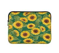 Custodie per computer portatili con petali di girasoli gialli, custodia protettiva imbottita per computer portatile, 15 pollici per donne