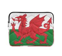 Custodie per computer portatili da 13 a 14 pollici, concise, bandiera del Galles (paese costituente del Regno Unito), tasche per computer portatili per lavoro, viaggi di lavoro