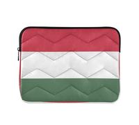 Custodie per computer portatili da 13 a 14 pollici concise, bandiera dell'Ungheria, custodia per computer con cerniera per donne e uomini